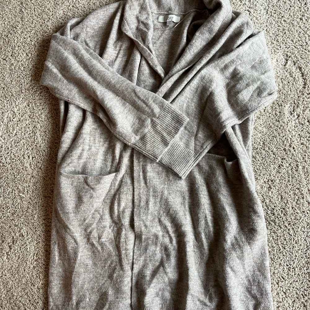 LOFT Cream Knit Sweater